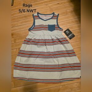 Striped Sleeveless Dress with Pocket
